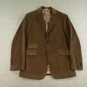 Billy Reid Made In Italy Brown‎ Corduroy Sport Coat Blazer Mens 40R Jacket